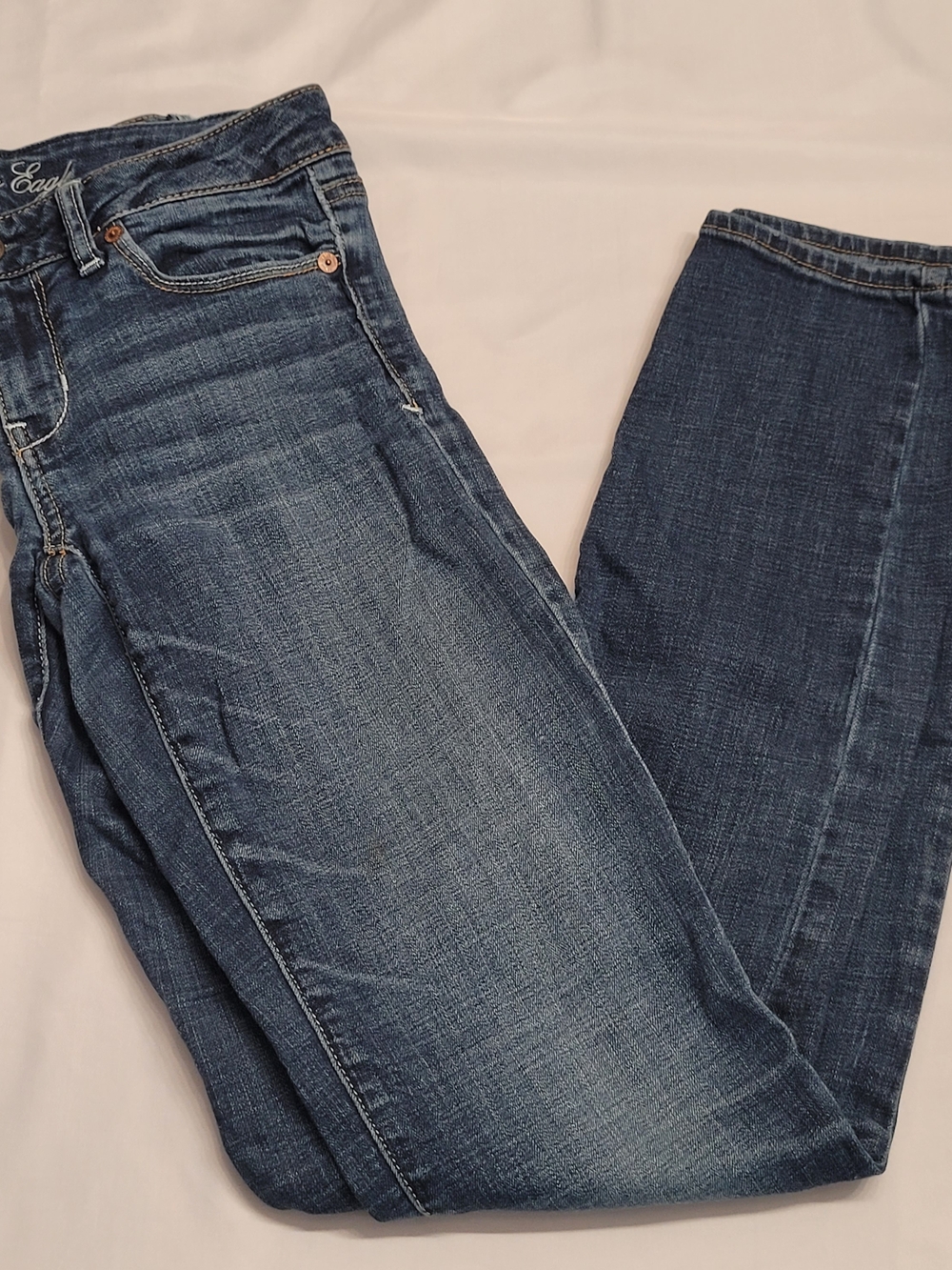 American Eagle Skinny Jeans Size 4 Long Medium Wash Stretch
